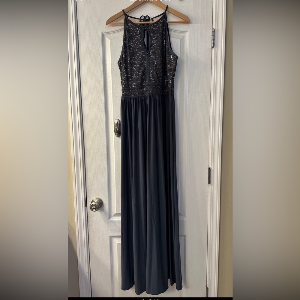 *Steel Blue* Morgan & Co Semi-Formal Homecoming dress
